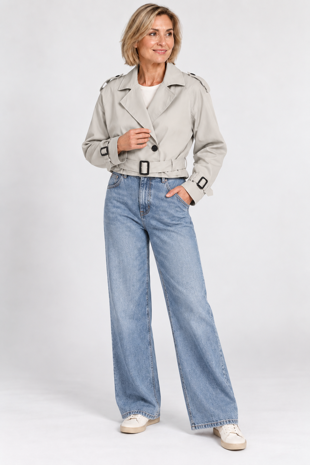 Arabella Cropped Trench Jacket