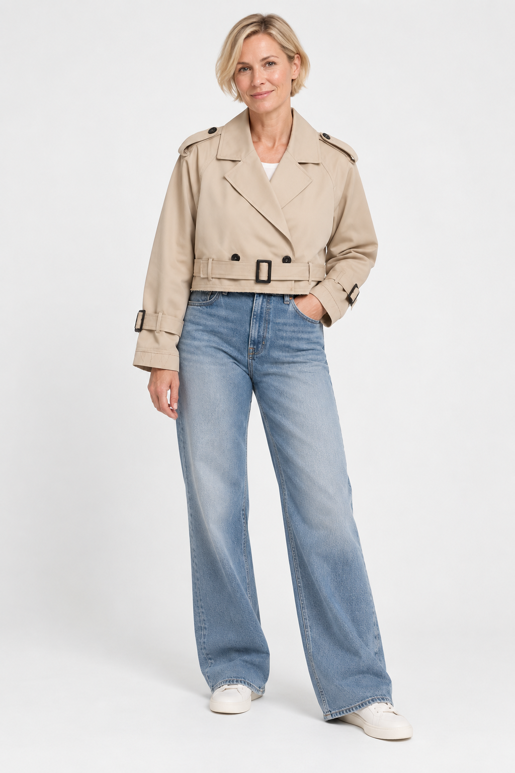 Arabella Cropped Trench Jacket
