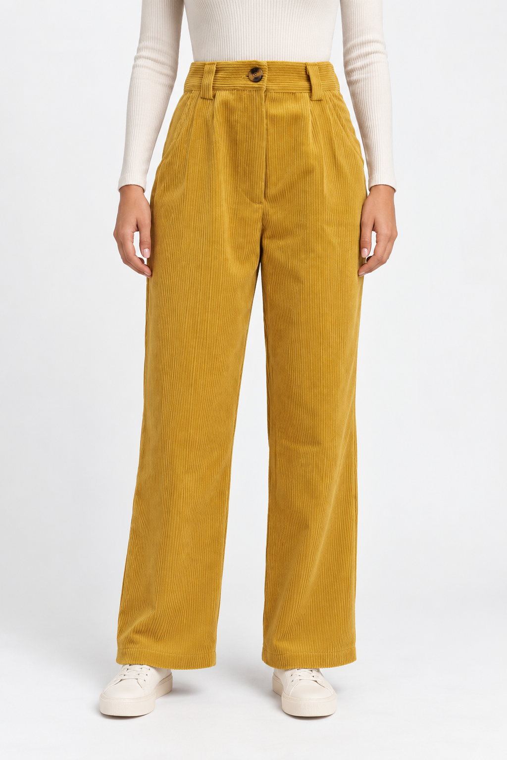 Harper Corduroy Wide-Leg Trousers