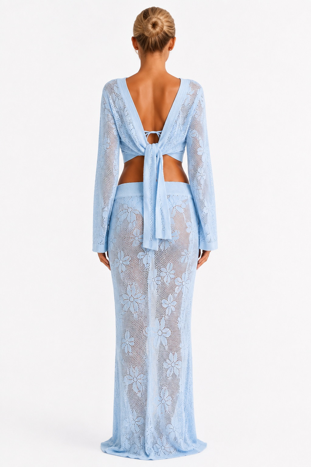 Verona Reversible Crop-Top Crochet Skirt Set