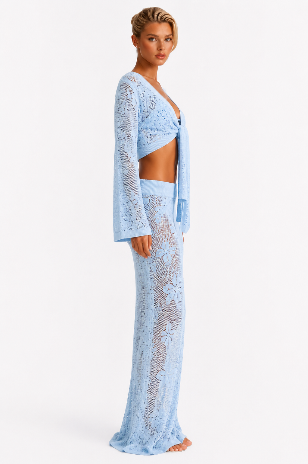 Verona Reversible Crop-Top Crochet Skirt Set