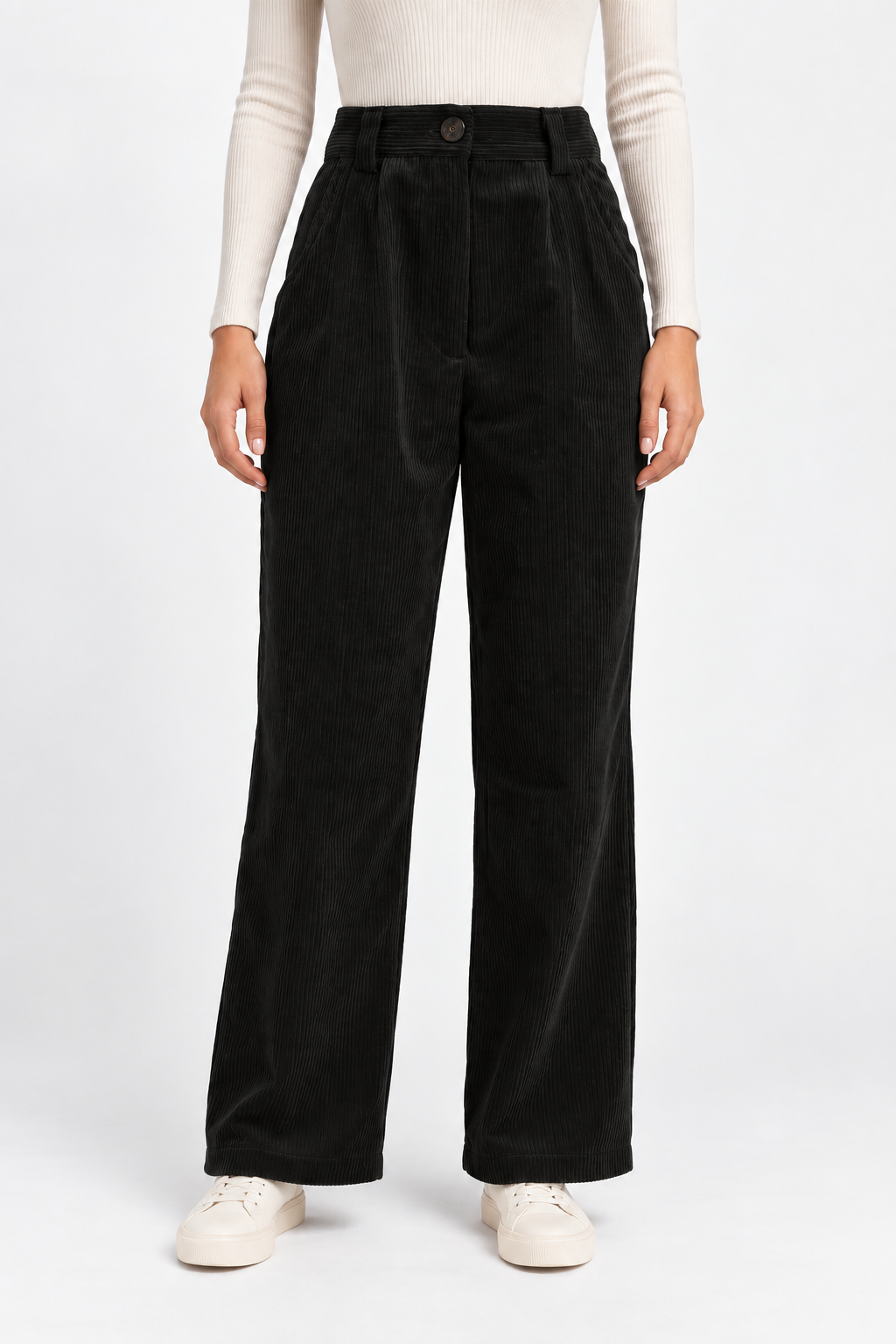 Harper Corduroy Wide-Leg Trousers