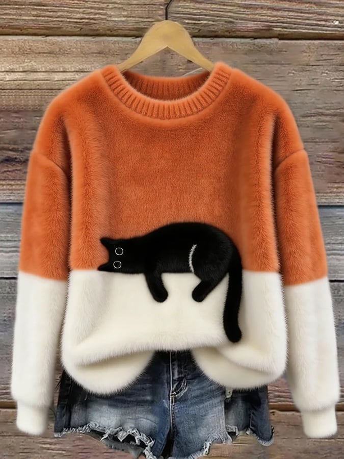 Poppy Cat Oversized Sweater
