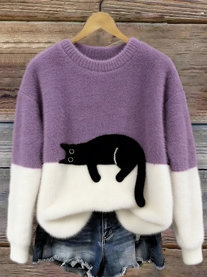 Poppy Cat Oversized Sweater