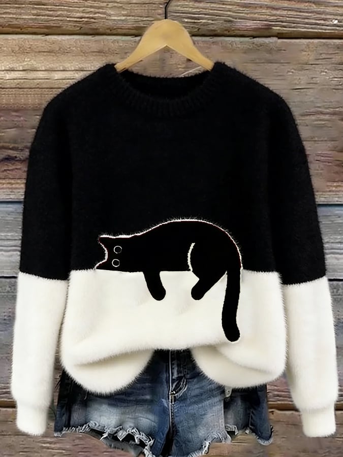 Poppy Cat Oversized Sweater