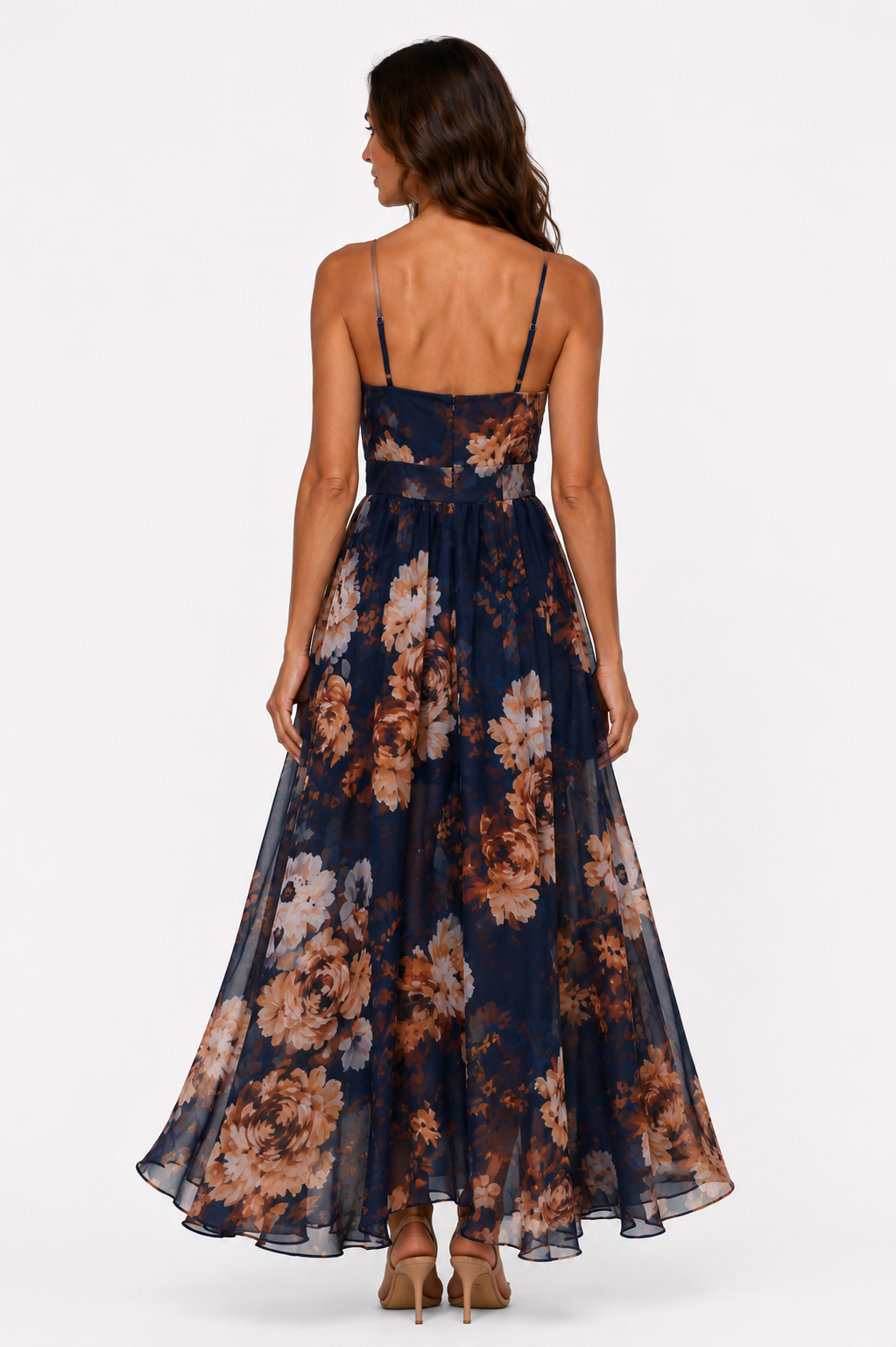 Ischia Floral Chiffon Maxi Dress
