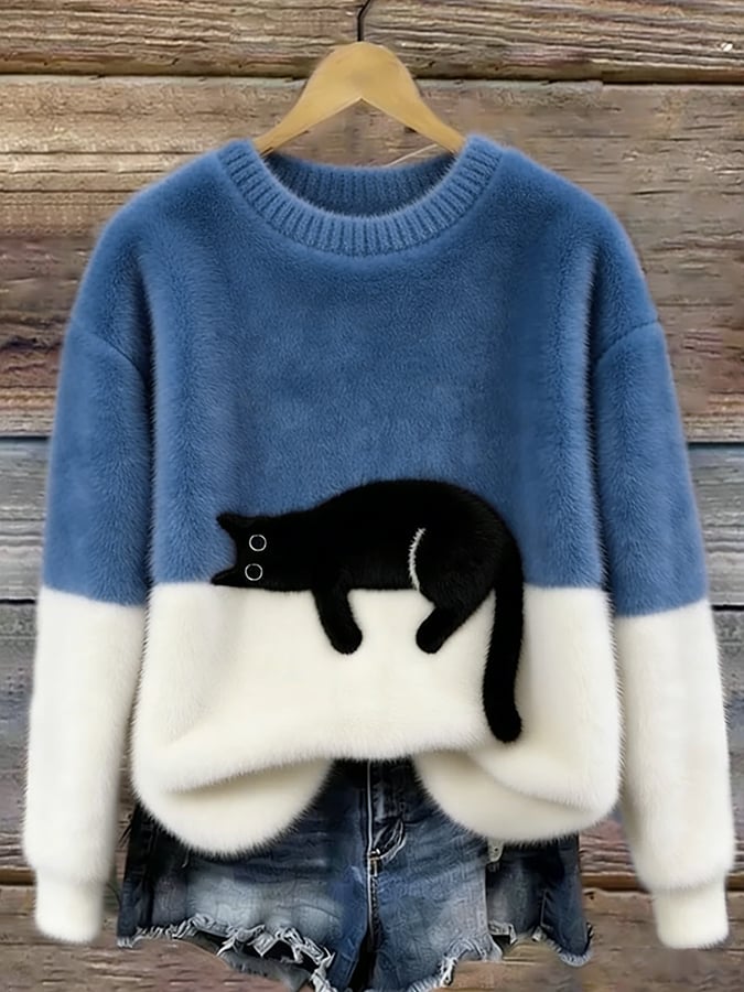 Poppy Cat Oversized Sweater