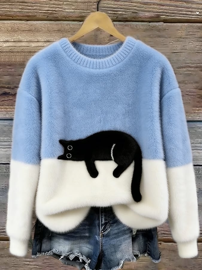 Poppy Cat Oversized Sweater