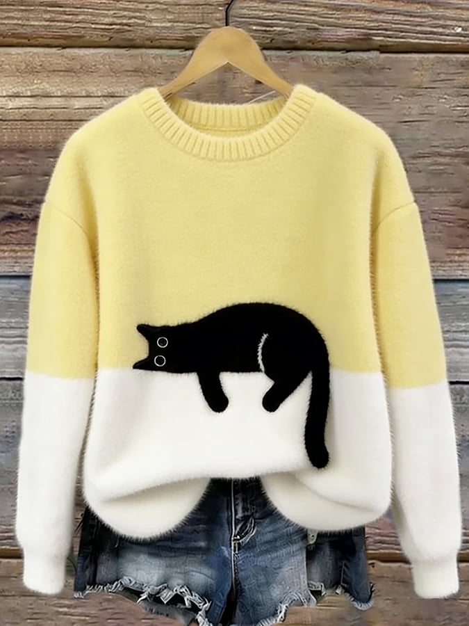 Poppy Cat Oversized Sweater