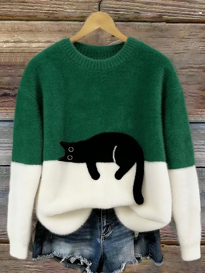 Poppy Cat Oversized Sweater