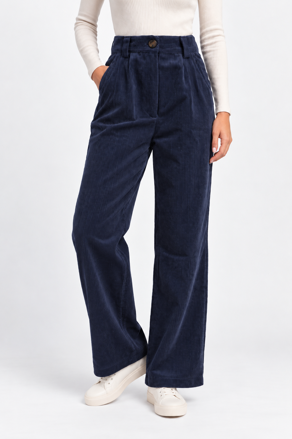 Harper Corduroy Wide-Leg Trousers