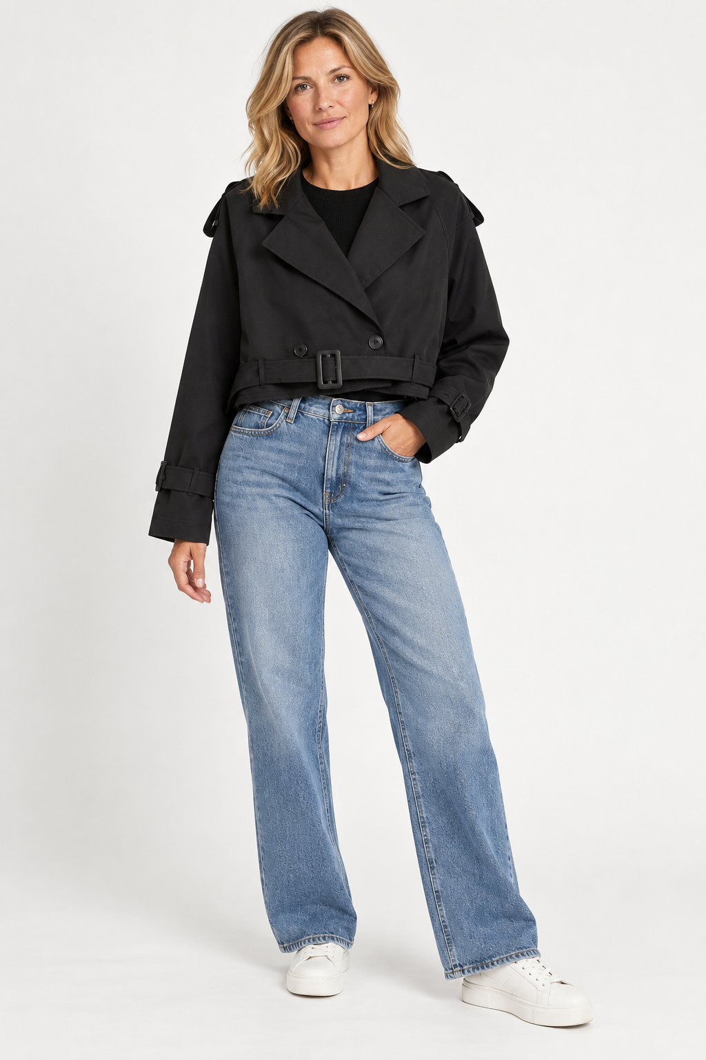 Arabella Cropped Trench Jacket