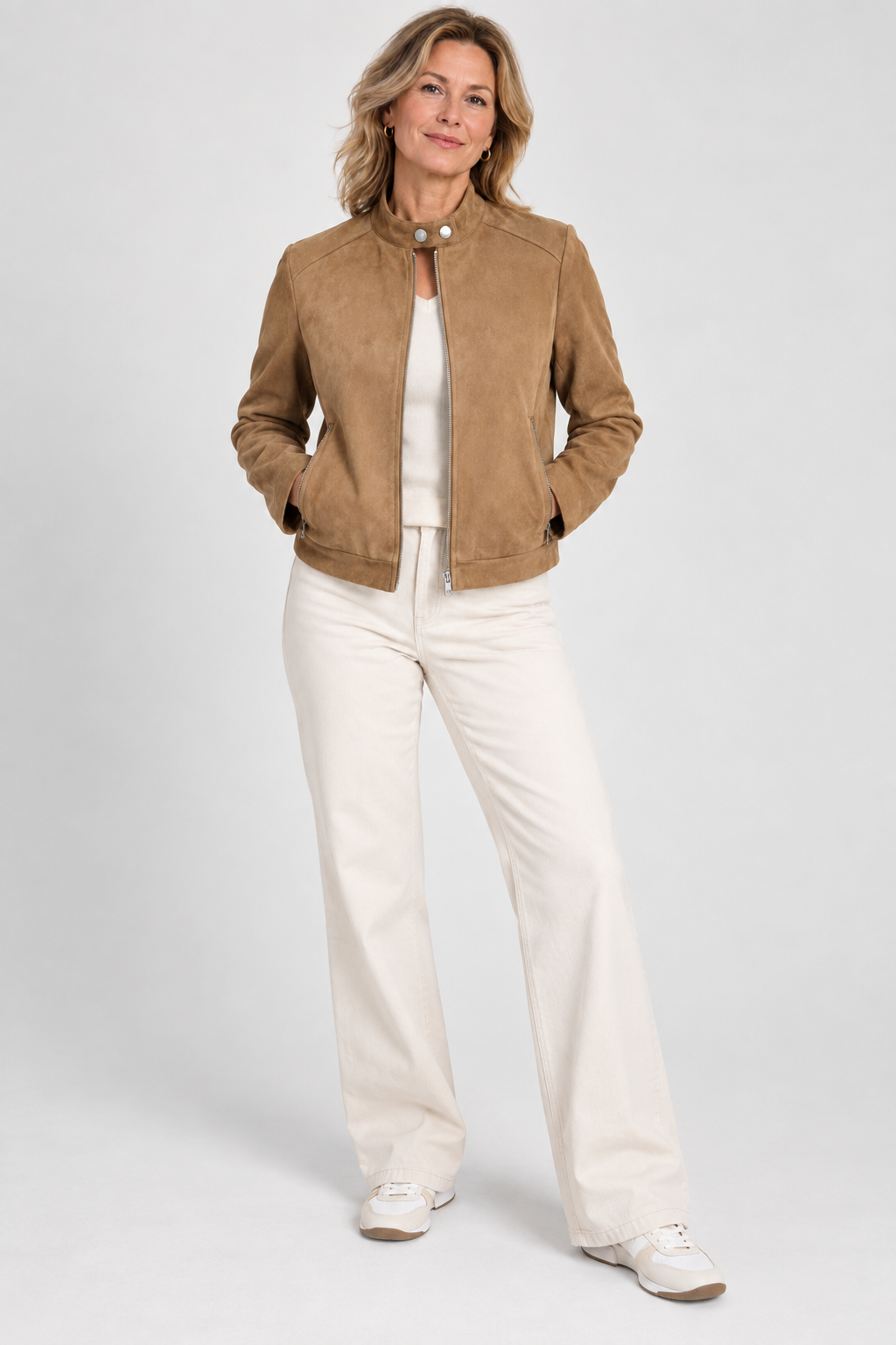 Sloane Suede-Look Zip Jacket