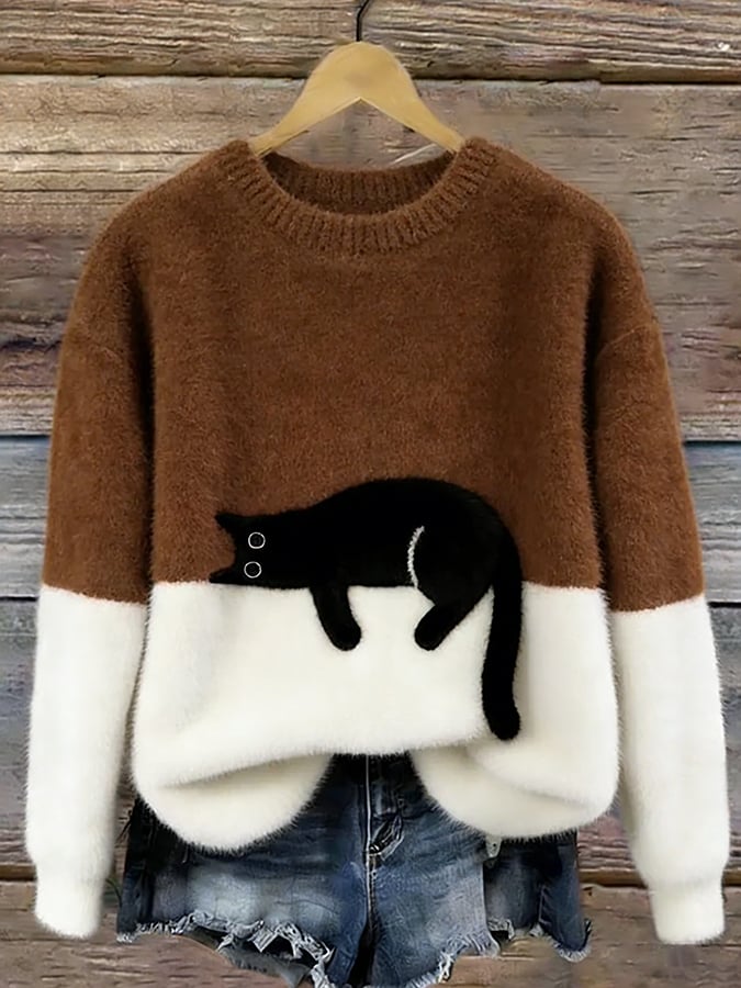Poppy Cat Oversized Sweater