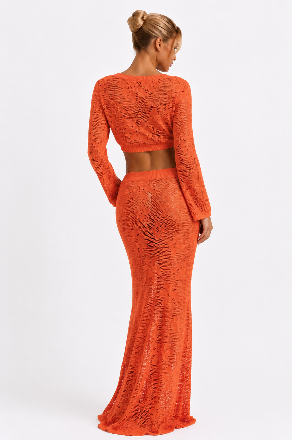 Verona Reversible Crop-Top Crochet Skirt Set