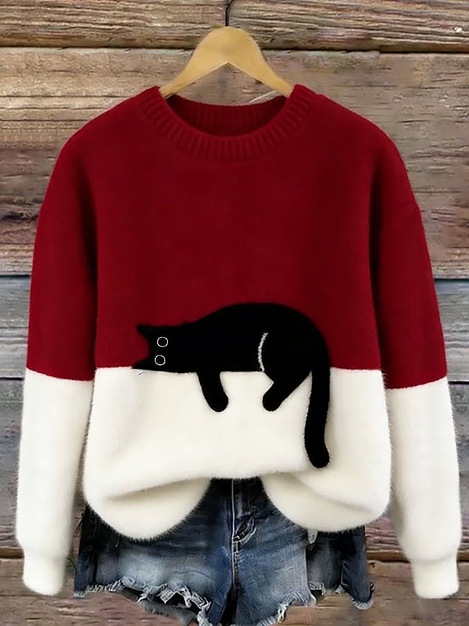 Poppy Cat Oversized Sweater